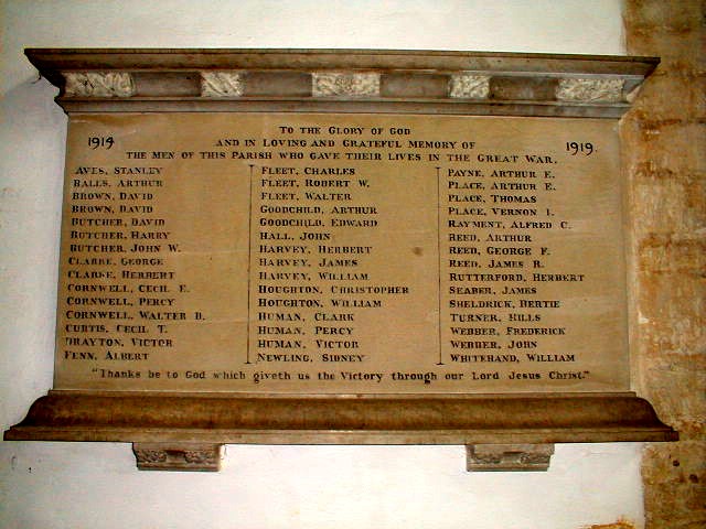 Isleham Memorial Plaque