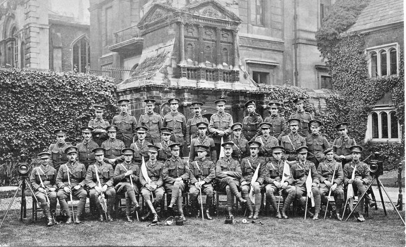 Cambridge, Officers and Men training for signals - click for larger picture