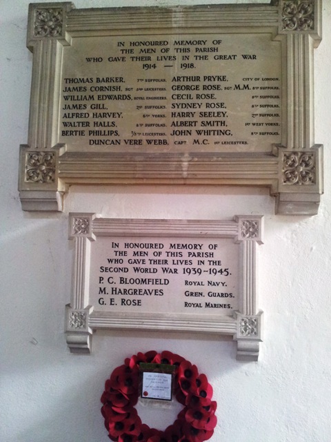 Corton, Suffolk - War Memorial